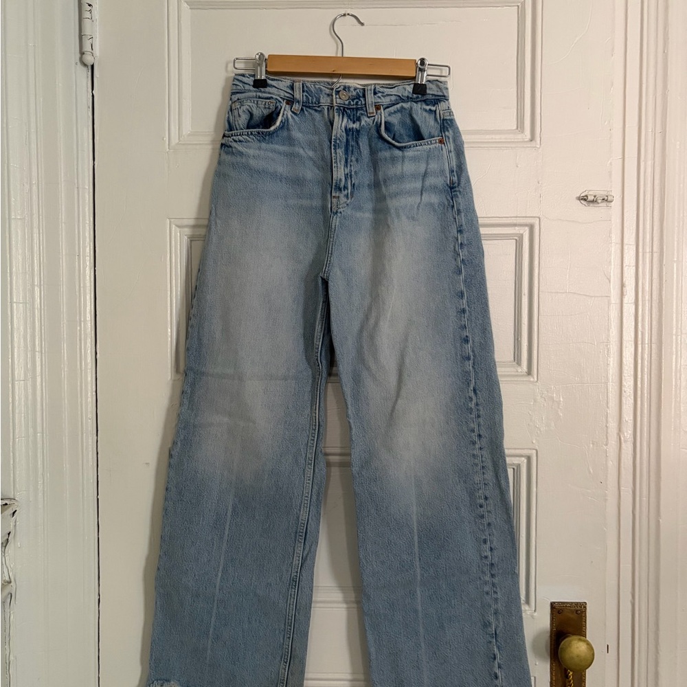 Reformation Light Blue Flare Jeans
